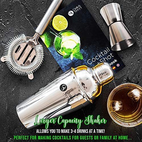 13-Teiliges Professionelles Cocktail Shaker Set - Edelstahl – Bild 6