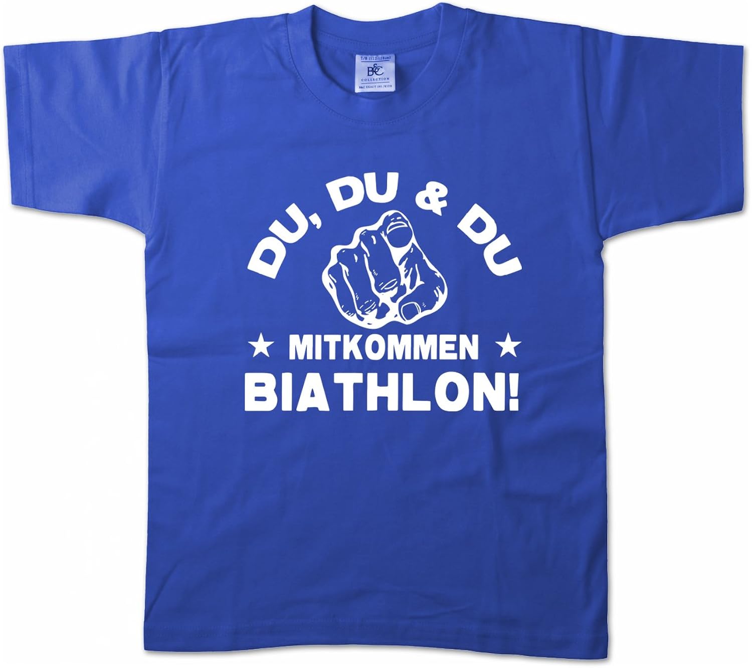Artdiktat Kinder TShirt Du, Du und Du Mitkommen Biathlon