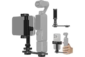 NEEWER Phone Holder Mount Compatible with DJI Osmo Pocket 3, Pocket 3 Expansion Accessories Cell Phone Mount with 1/4" Threads for Tripod and Extension Rod, Cold Shoe for Mini Video Light, Mic, AC021