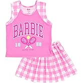 Barbie Girls Tank Top and Pleated Skort Outfit Set Little Kid to Big Kid