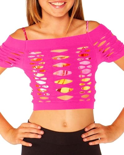 girls neon crop top
