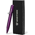 BASTION® Luxury Mini Bolt Action Pen, Lightweight Aluminum EDC Pen with Fine Tip, Professional Ballpoint Pen for School and Work - Purple