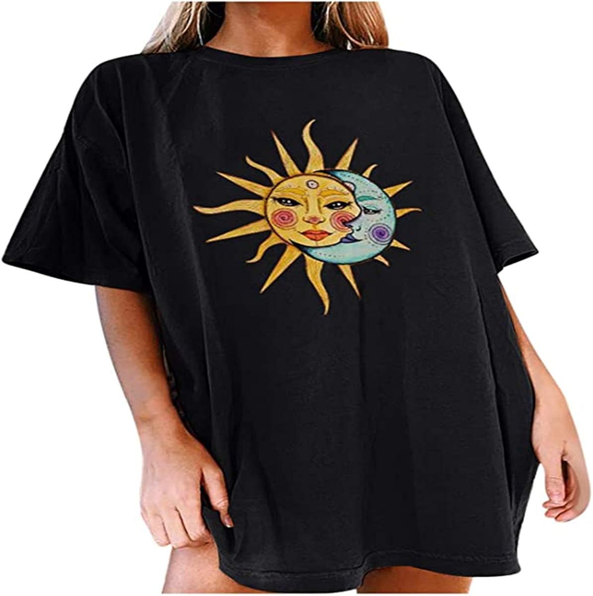 Womens Oversized Graphic Tee Shirts Y2k Short Sleeve Vintage Loose