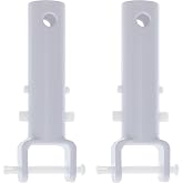 U.S. Pool Supply 2 Premium Pool Vacuum Head Replacement Handles V Clips Pin | Sturdy Plastic Handles with Butterfly V EZ Clips, Locking Pins, Attach to Pool Accessories &amp; Standard 1-1/4" Telescopic Poles