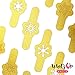 Whats Up Nails - Gold Merry Snowflake Vinyl Stencils for Christmas Nail Art Design (1 Sheet, 20 Stencils)