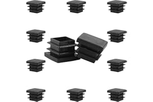 LifCratms 24 Pack 3/4 Inch (19mm) Square Plastic Plug, Square End Caps, Square Plastic End Caps Tubing Post End Cap for Square Tubing Post, Chairs and Furniture
