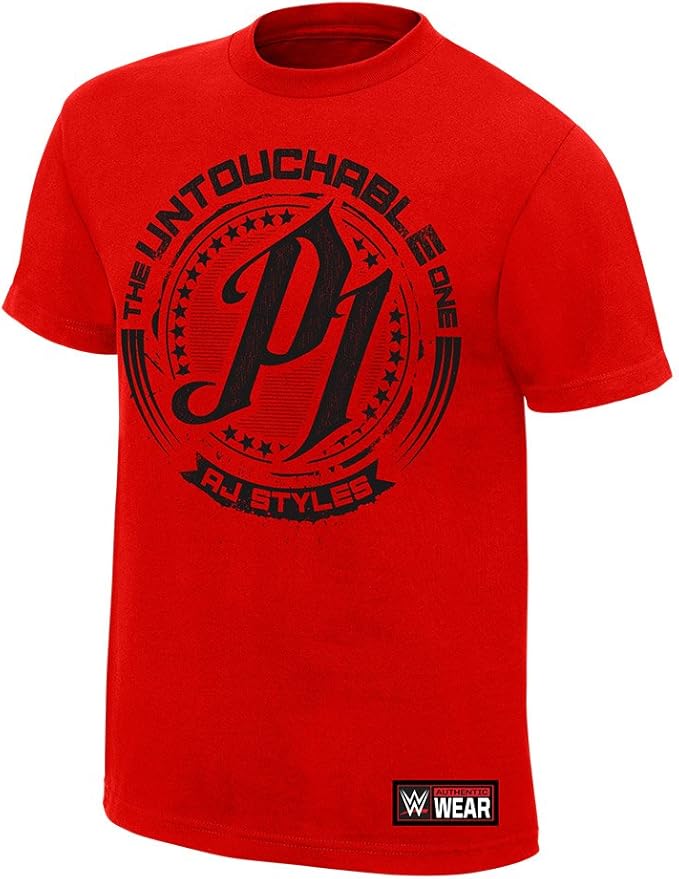 WWE AJ Styles Untouchable Red Youth TShirt (Small) Amazon.co.uk Clothing