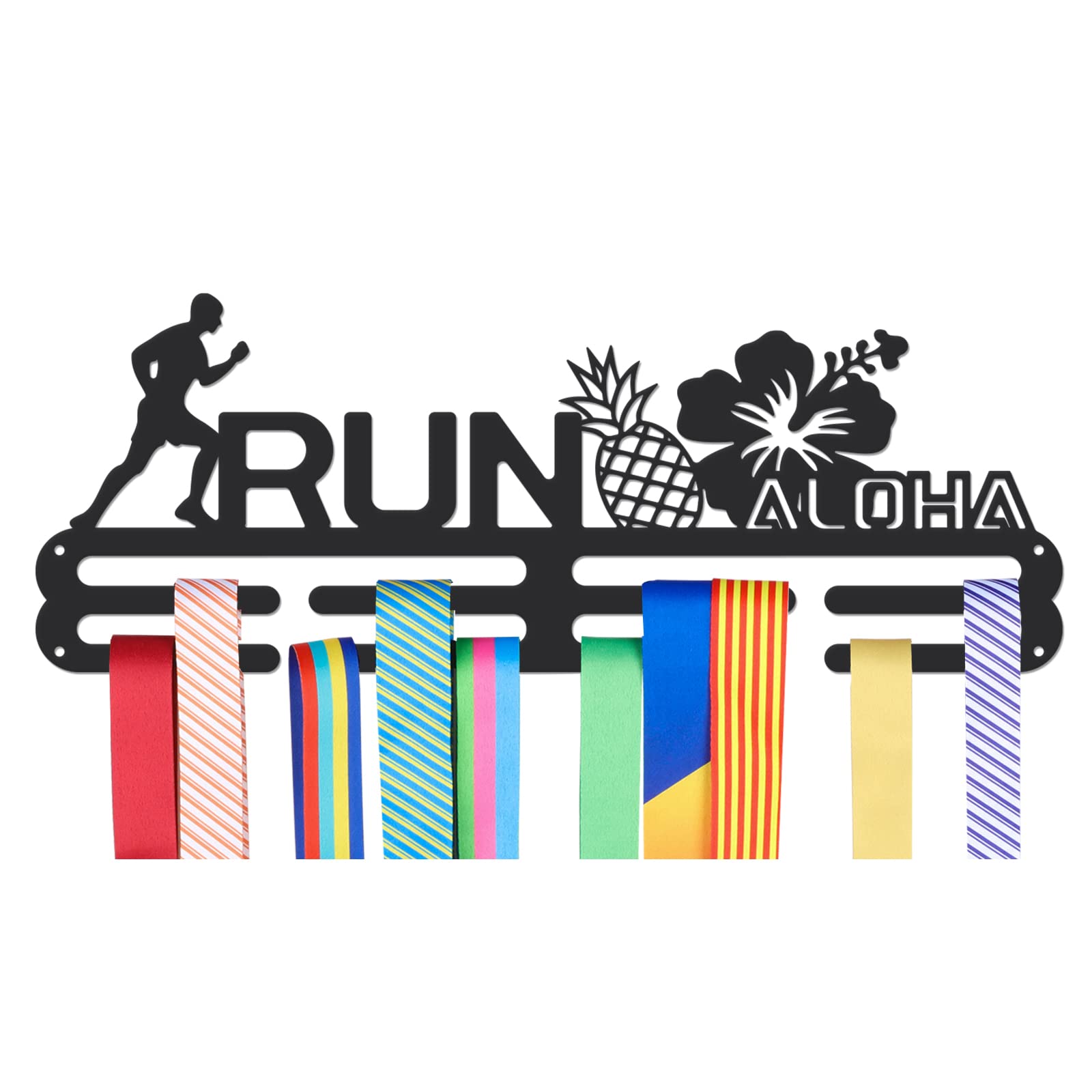 NBEADS Medals Hanger Display Holder Rack, Hawaii Run Theme Medals Display Wall Mounted Frame Sports Medal Holder Racks for Competition Medal Wall Hanging Display