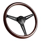 14'' 6-Bolt Wood Grain Racing Steering Wheel