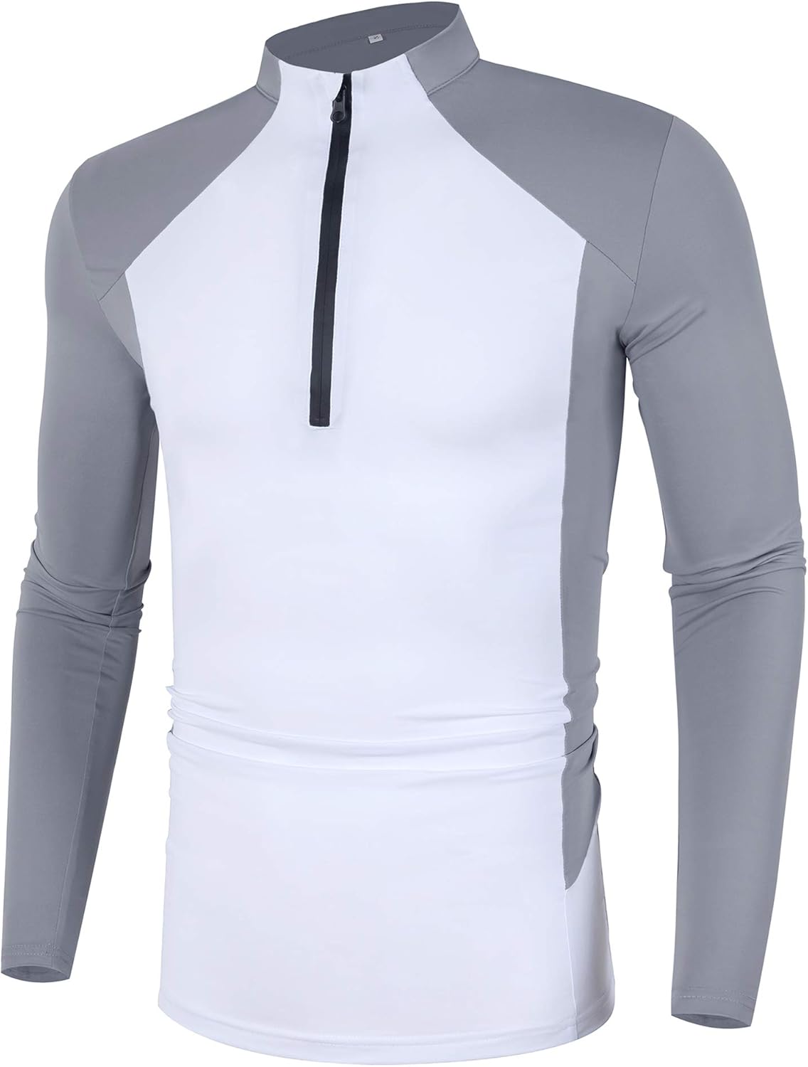 poriff Men's 1/4 Zip Pullover Workout Dry Fit Tops Men Long Sleeve