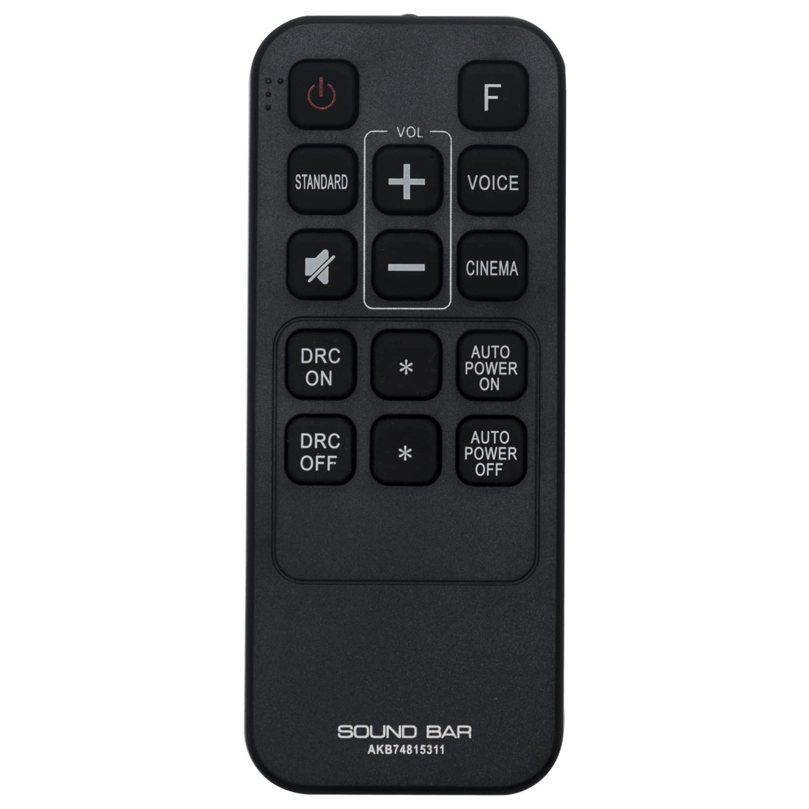 AKB74815311 Replacement Remote Control Fit for LG Sound Bar LAS260B LAS160B LAC553B (LAC553B, S45A1-D)