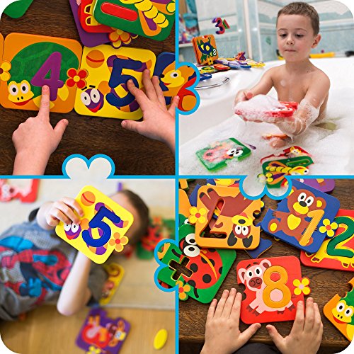 Learning Toys for Toddlers - Number Puzzles for Kids - Preschool Games - Educational Toy for Girls - Bathtub Toys for Boys - Teaching Aids - Bath Toys - Baby Puzzle Fun Set (13 Puzzles - 26 items) - Thumbnail 3