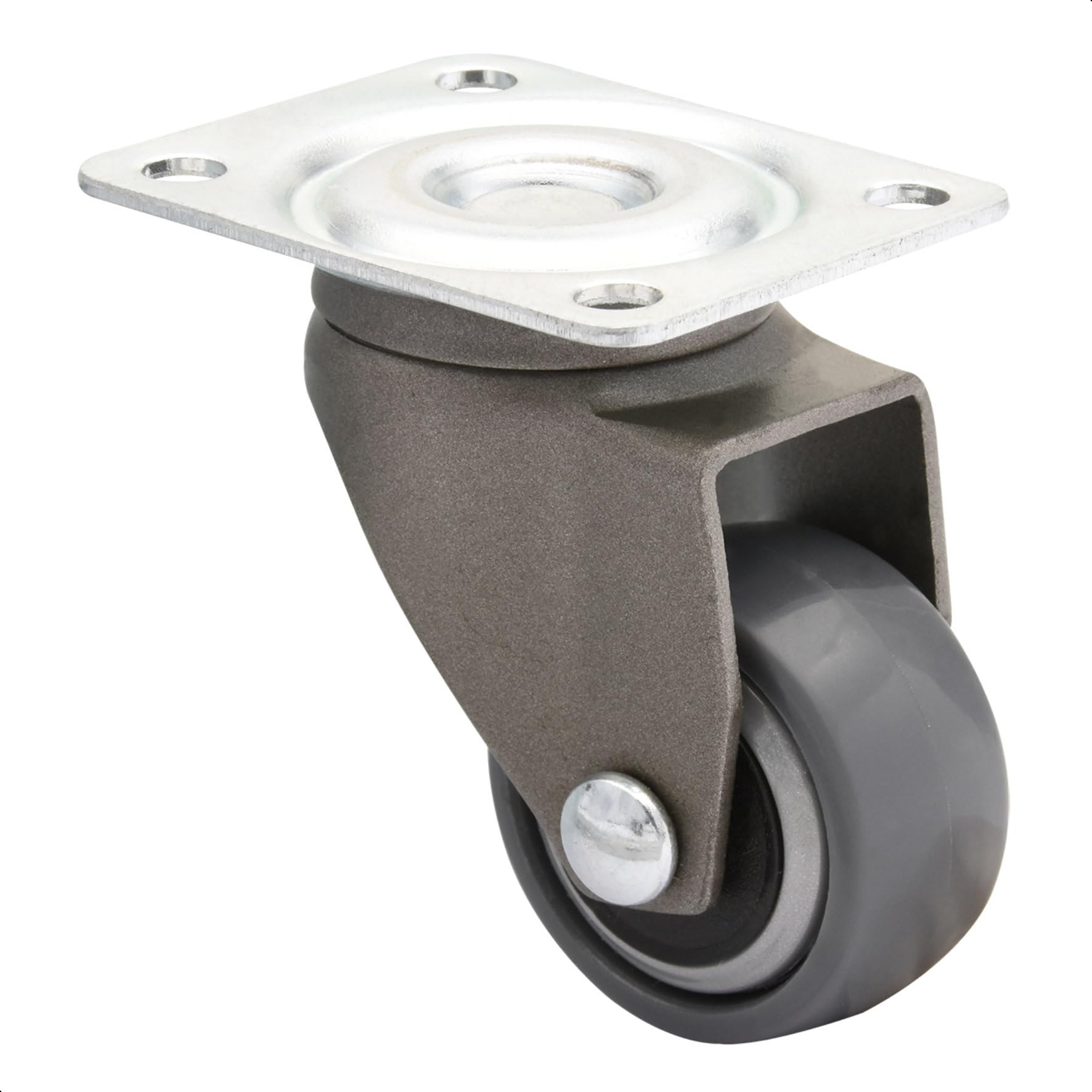 WAGNER design - 3C - swivel castor/furniture castor - grey, soft tread, diameter Ø 25 mm, load capacity 12 kg - 01222801