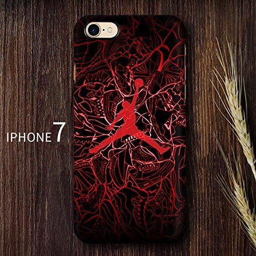 Air Jordan Soft cases for iphone 5/5s ;5c/ 6/6s ; 7/8 ; iphone X, iphone 7/8plus (iphone 7/8, Jordan Red)