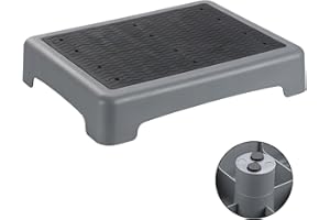 TARFEPA Mobility Step Stool for Adults & Seniors,Indoor/Outdoor Portable Stair Assist,Anti-Slip Bathroom Step Platform for Kitchen,Office, Door,Bedside,Stairs,Car for Elderly,Grey-Black