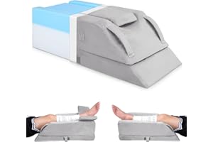 COOLBEBE Leg Elevation Pillow Adjustable Post Surgery Leg Pillow, Memory Foam Ankle Knee and Leg Wedge Pillow for Swelling wi