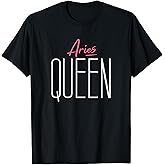 Aries Queen / Classy Aries Woman Birthday Astrology Sign T-Shirt