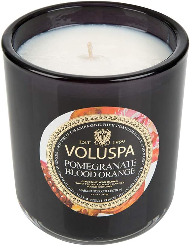 Voluspa Pomegranate Blood Orange Candle, Classic Maison, 12 Ounce