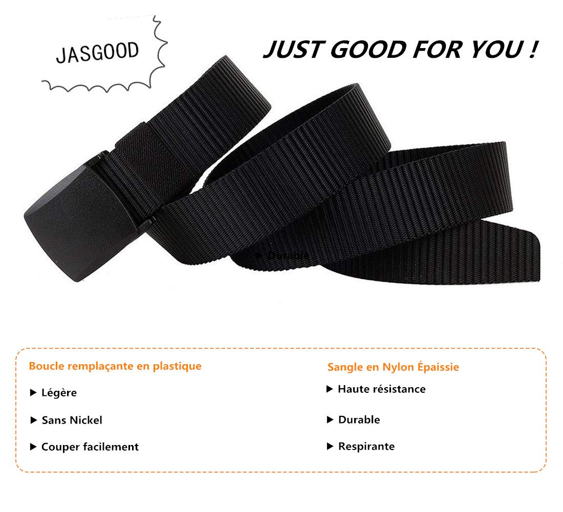 JasGood Herren Gürtel Taktischer Gürtel Nylon mit Leichter Stil Militärgürtel Verstellbarer Gürtel Atmungsaktive Leinwand Gürtel Praktischer Schnellspanner für Ausflüge, Bergsteigen, Camping, Wandern