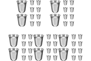Alipis Stackable Portable Communion Cups 50 Pcs Stainless Steel Religious Drinking Mugs for Church Use Compact Lightweight De