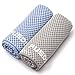 2 Pack Instant Cooling Towel - 48inch Long Soft Bamboo Charcoal Cool Cloth Ice Scarf - Neck Wrap Cooler for Sports Travel Workout Fitness Running Outdoor Hiking Camping Gym Yoga Golf (1Gray+1Blue) …