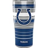 Tervis Traveler NFL Indianapolis Colts - Hype Stripes Triple Insulated Tumbler Travel Cup Keeps Drinks Cold & Hot, 20oz, Stainless Steel