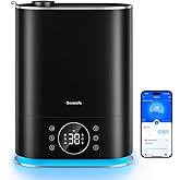GoveeLife 7L Humidifiers for Bedroom, Smart Top-Fill Cool & Warm Mist Humidifier Large Room, Auto Mode, 70H Quiet Runtime for
