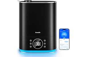 GoveeLife 7L Humidifiers for Bedroom, Smart Top-Fill Cool & Warm Mist Humidifier Large Room, Auto Mode, 70H Quiet Runtime for Baby Plants Nursery, App & Voice Control, RGB Nightlight, Humidity Sensor