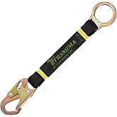 TRSMIMA Safety Harness Extension Lanyard - 18&rdquo;D-ring Extender | Fall Protection Arrest System with Snap Hook Connector Ring ANSI