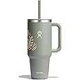Hydro Flask 40 Oz Travel Tumbler with Handle, Lid and Straw - Insulated Stainless Steel in 40 Oz Botanical Bliss Green