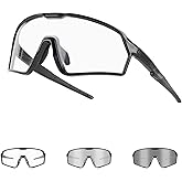 BangLong Photochromic Cycling glasses for Men Women, Clear Running MTB Sunglasses UV Protection