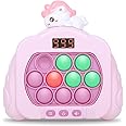 Quick Push Pop Game Fidget Toys, 12 Modes LED Screen Light Up Fast Push Bubble Game, Handheld Speed Pushing Game, Christmas Toys Gifts for 6 7 8 9 10 11 12 Years Old Kids Stocking Stuffers (Unicorn)