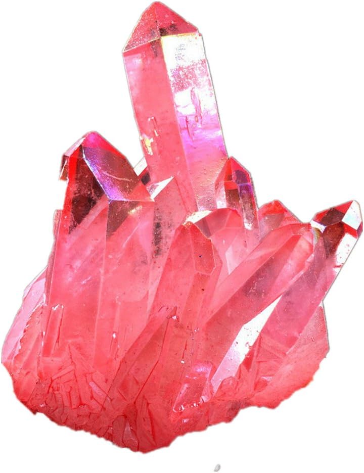 JRT Natural Pink Crystal Cluster,Healing Quartz Drusy Geode Gemstone Irregular Gemstone Specimen Sphere Figurine Office Home Decoration