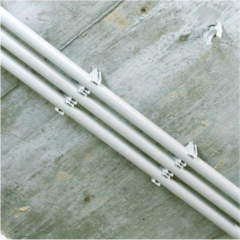 20 Morsetti Ferma Tubo In Plastica Bianca Con Design A Scatto - Clip Per Tubi Acqua Da 20mm, Ideali Per Fissaggio In PVC - 2