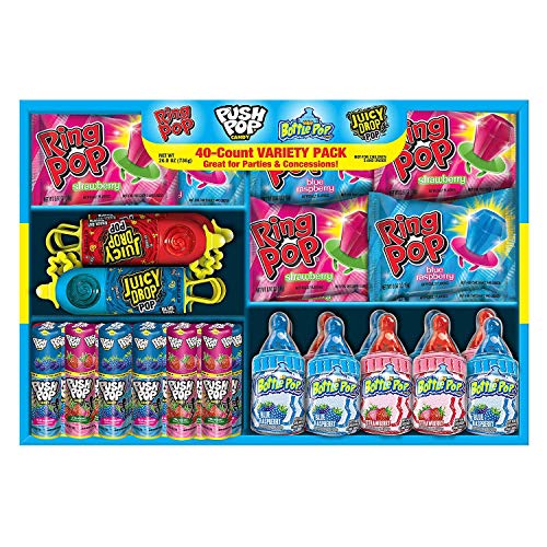 Bazooka Candy Brands, Lollipop Variety Pack 40 Count Box