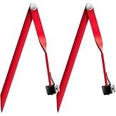 Yaocom 2 Pcs Small Aluminum Radius Marker Soap Stone 11 Inches Radius for Pipes up to 22 Inches Diameter(Red,22inch)