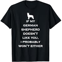 T-shirt Donna Divertente Con Pastore Tedesco: "Se Al Mio Cane Non Piaci, Non Piaci Neanche A Me" - Foto 3