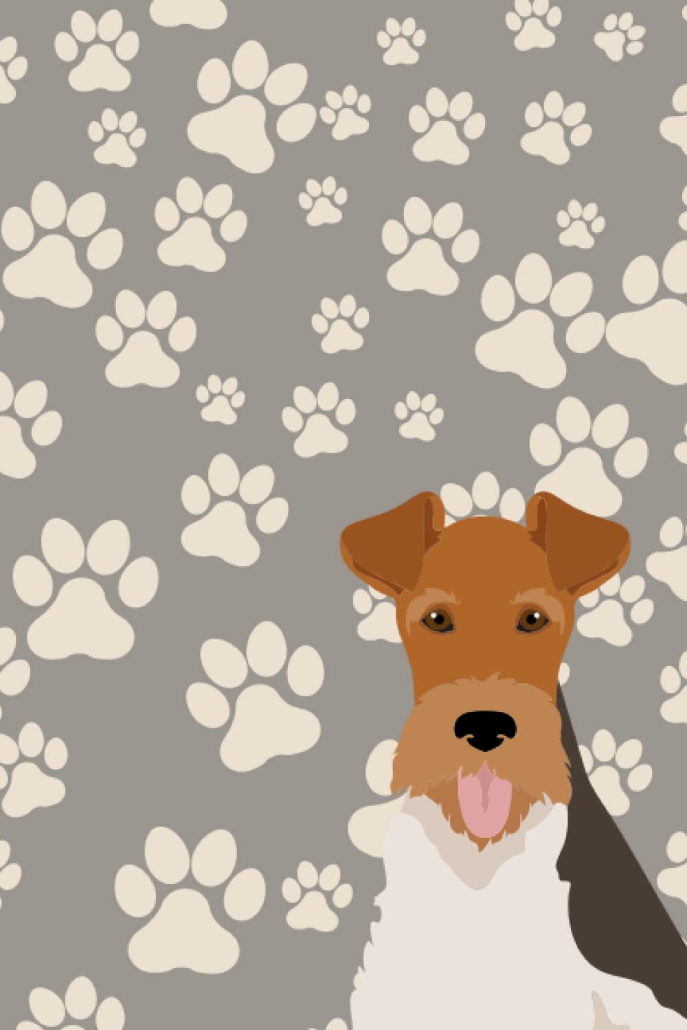 Lined notebook with a Wire Fox Terrier dog on the cover