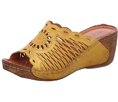 Gemini 032258-02 Schuhe Damen Pantoletten Clogs gelb