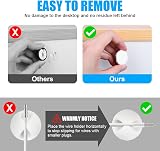 URAQT Cable Clips Holders 30 Pcs Silicone Adhesive Desk Cord Organizer White view 3