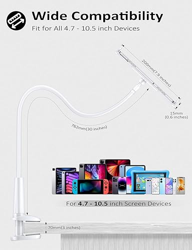 Tryone Gooseneck Tablet Holder Stand for Bed Adjustable Flexible
