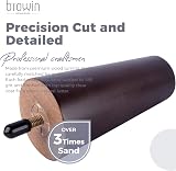 Btowin 6 Inch Solid Wood Furniture Legs 4Pcs Walnut with Threaded M8 Bolts view 3