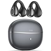 LHAI Wireless Earbud, Real time AI Translation Earbuds, OWS 3-in-1 Translator Bluetooth Headphones, Travel Business Conference, Open Wireless Earphones Clip with Charging case. Black