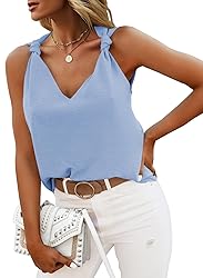 Essrite Womens Tanks Tops Spring Fall V Neck