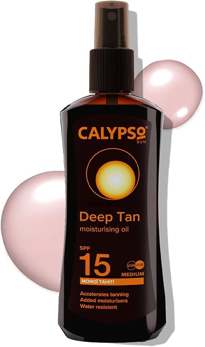 Calypso Monoi Tahiti Bronzing Tanning Oil SPF15 200ml Hydrating Deep Tan