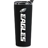 Rico Industries NFL Football 24oz Stainless Steel Tumbler with Lid and Dual Functioning Lid