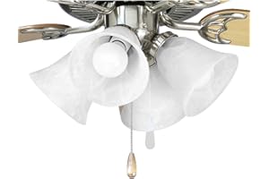 Progress Lighting AirPro Collection Four-Light Ceiling Fan Light, Brushed Nickel