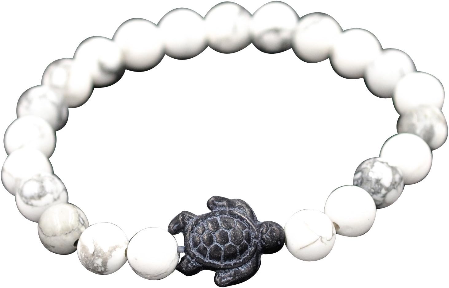 Minestone Turtle Energy Bracelet Tiger-Eye Bracelet with Turtle in Black Turquoise Turtle Bracelet-Healling Bracelet