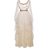 Vibsion Womens Renaissance Renfaire Dress Medieval Sleeveless Fairy Dresses