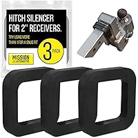 Mission Automotive 3 Pack Silencer Pads for 2 Inch Ball Mounts - Reduces Rattle and Noise Between Receivers and Tow - Fits An